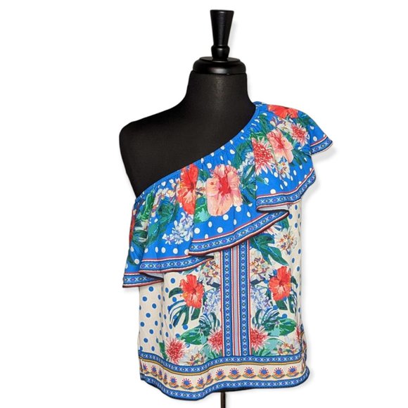 Flying Tomato Tops - Flying Tomato One Shoulder Top Size Small